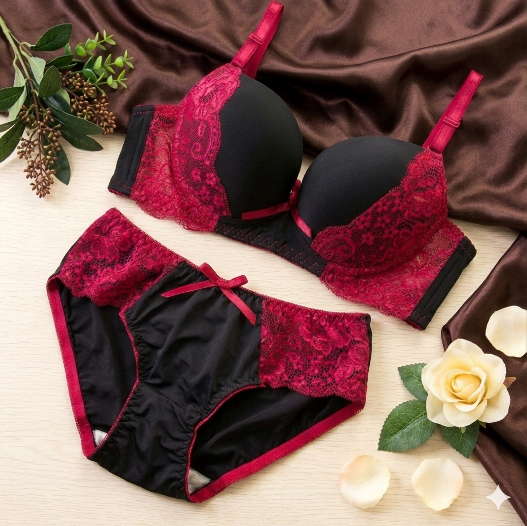Luxury Lace & Satin Lingerie Set