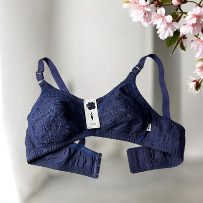 Galaxy Premium Floral Embroidered Soft-Cotton Bra – Pack of 4 (Luxury Comfort)